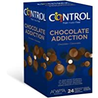 Control Chocolate - Caja de condones con aroma y sabor a chocolate- lubricados de color marrón- perfecta adaptabilidad…